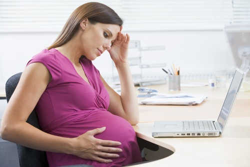 pregnant stress work computer